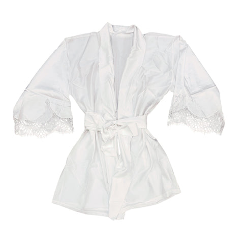 Satin robe lace 09626