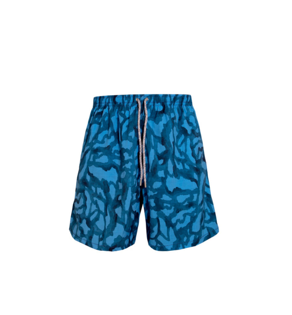 Short blue aquarela