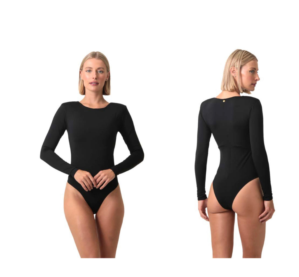 Bodysuit black long sleeve